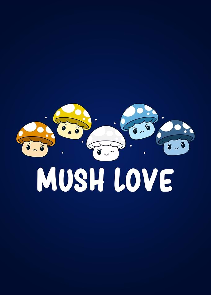 Aroace Pride Cute Mushroom