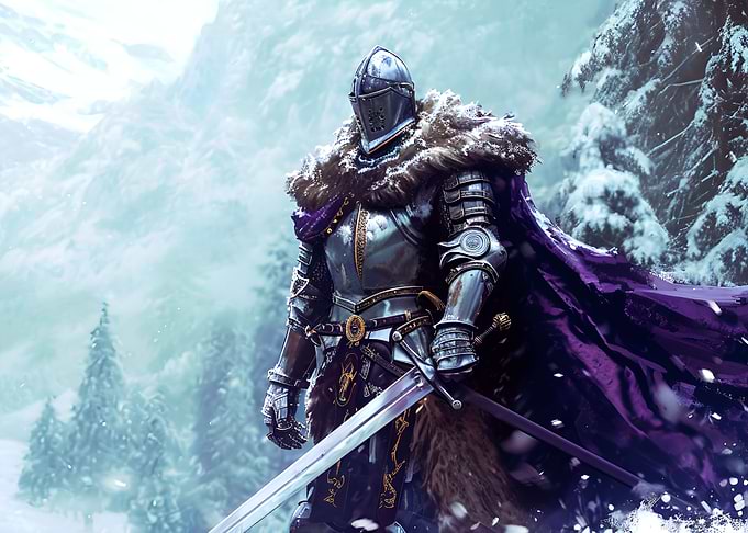 Purple Snow Knight Paladin