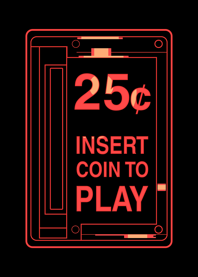 Insert Coin Arcade Machine