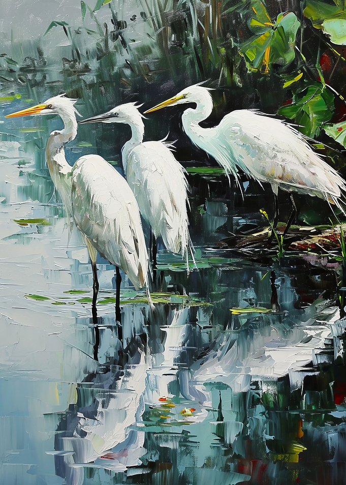 Pond Heron Serenity