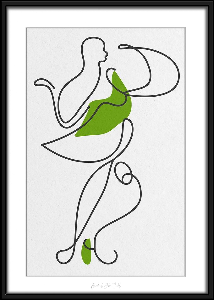 Abstract Line Art AdamEve
