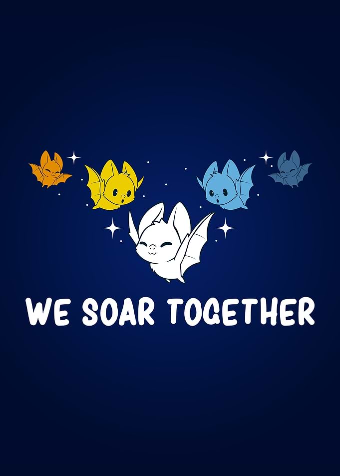Aroace Pride Cute Bat Lgbt