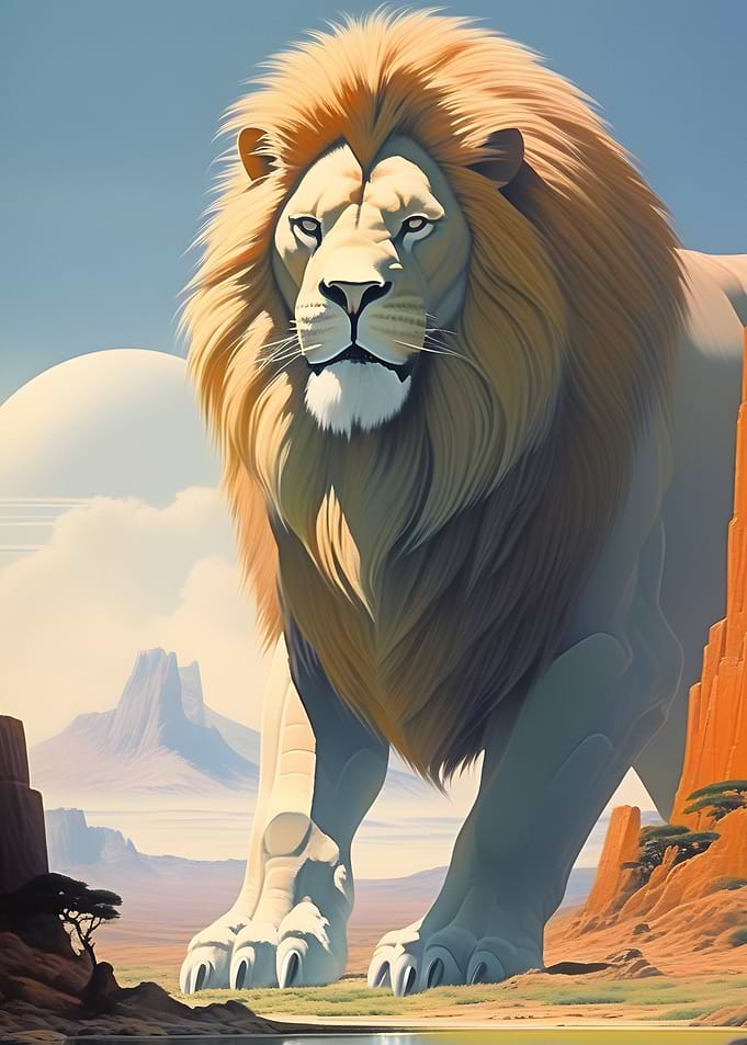 Majestic Lion Landscape