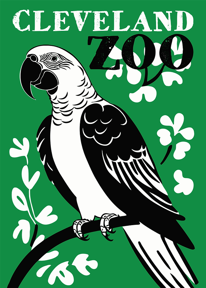Cleveland Zoo Retro Poster
