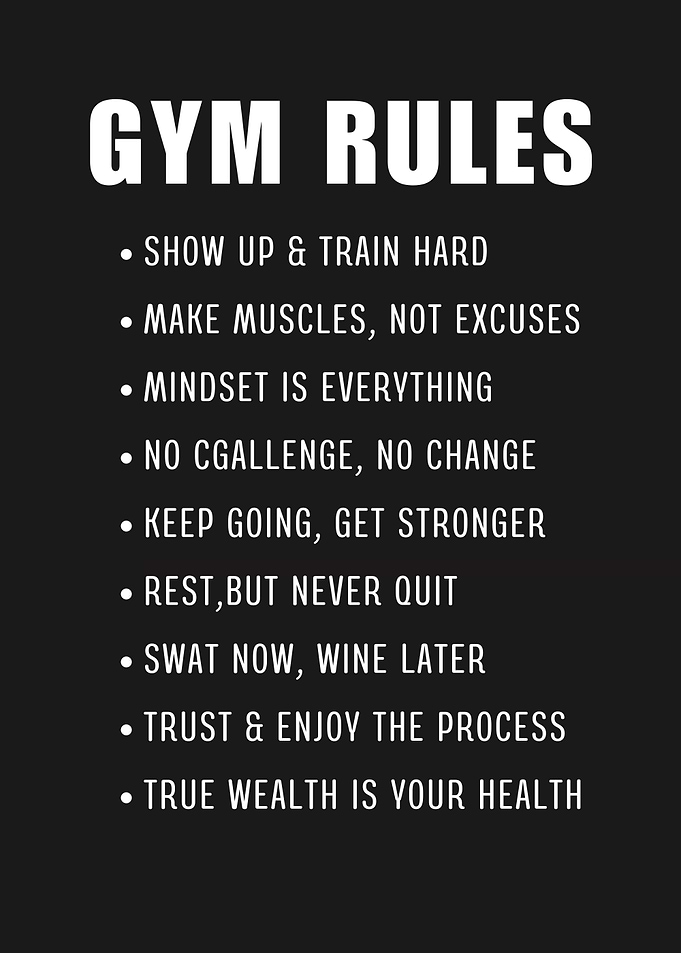 Gym rules Motivation Quote