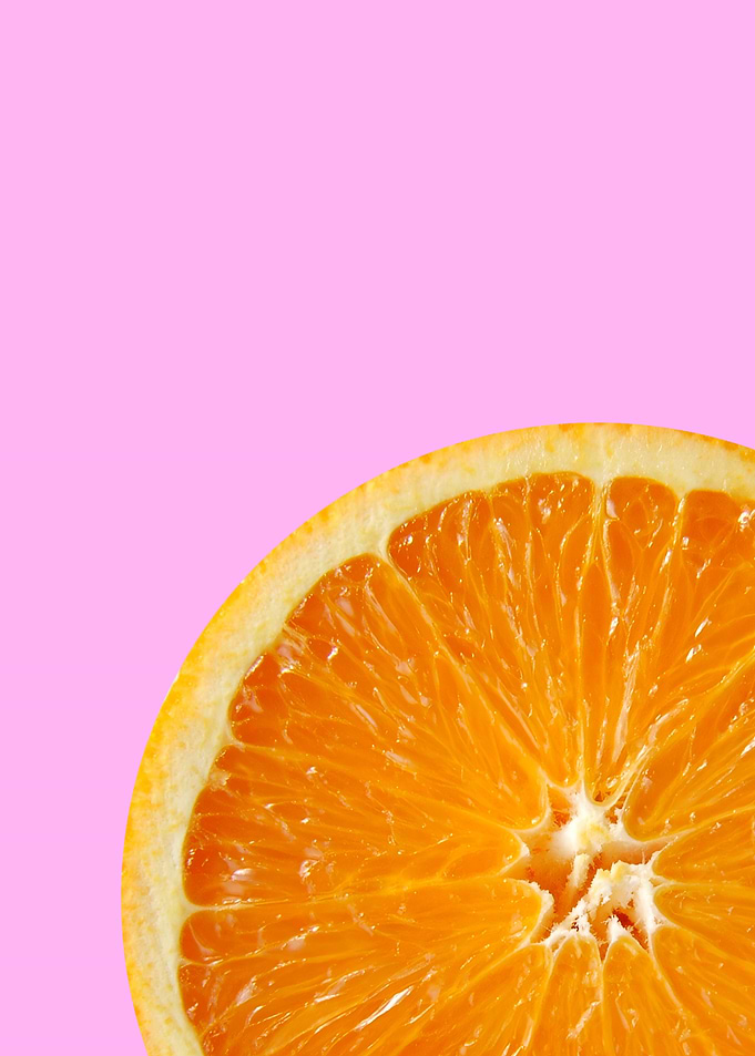 orange in pink half