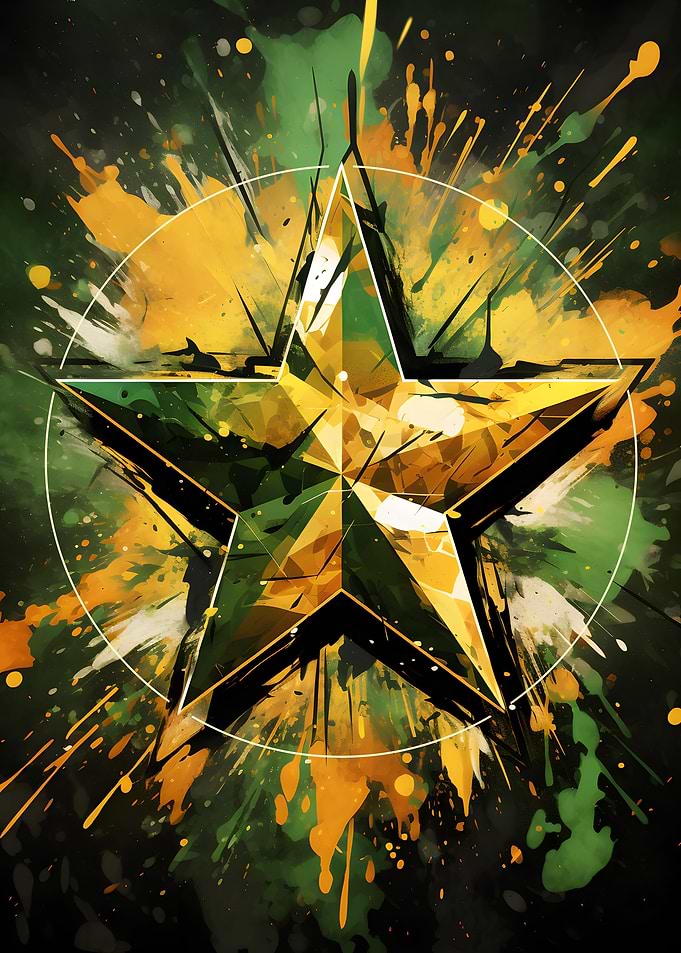US Army Star Splash Deco