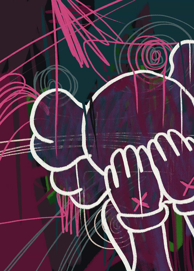 Kaws Dolls unique abstrac