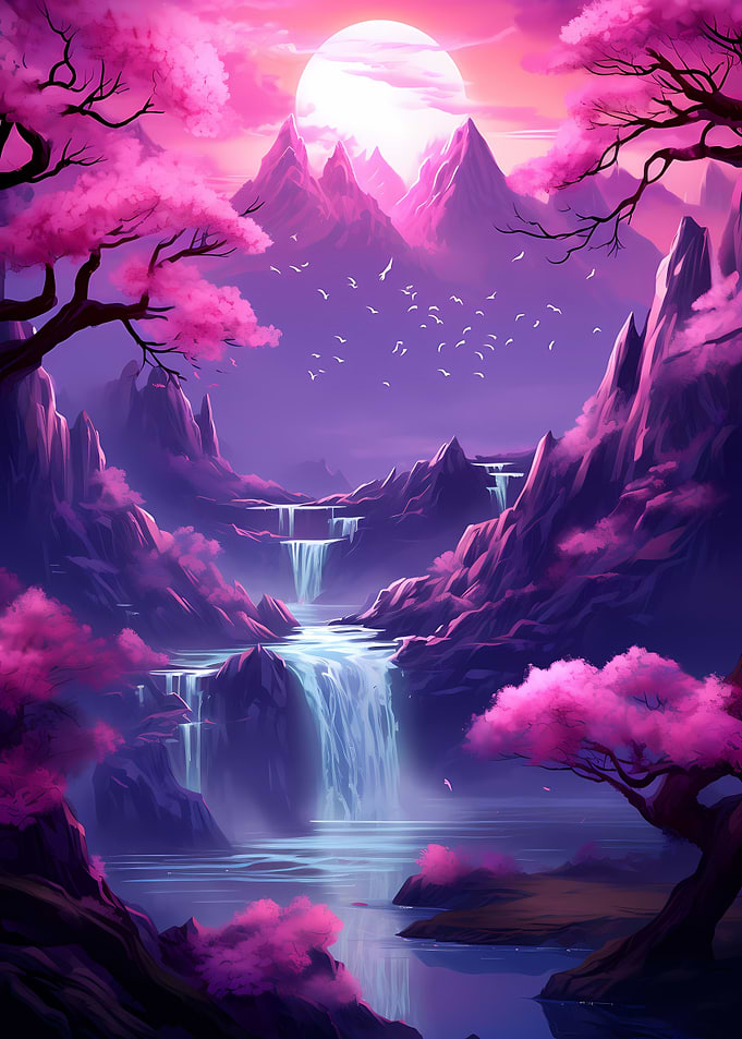 Cherry Blossom Moon Japan