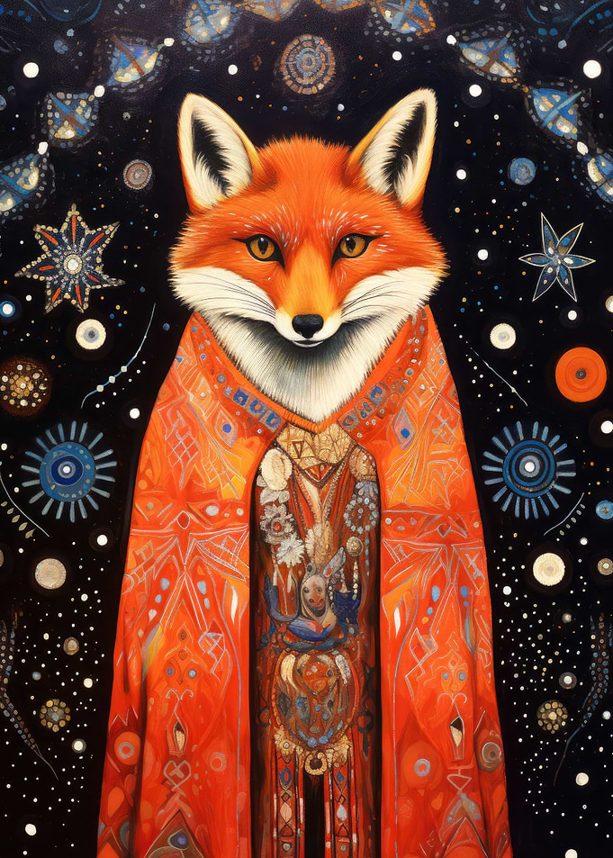 Tribal Animal Art 03 Fox