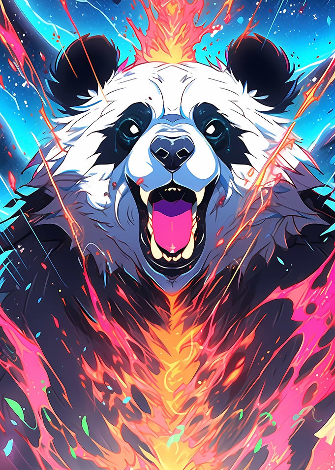 cute cartoon anime panda