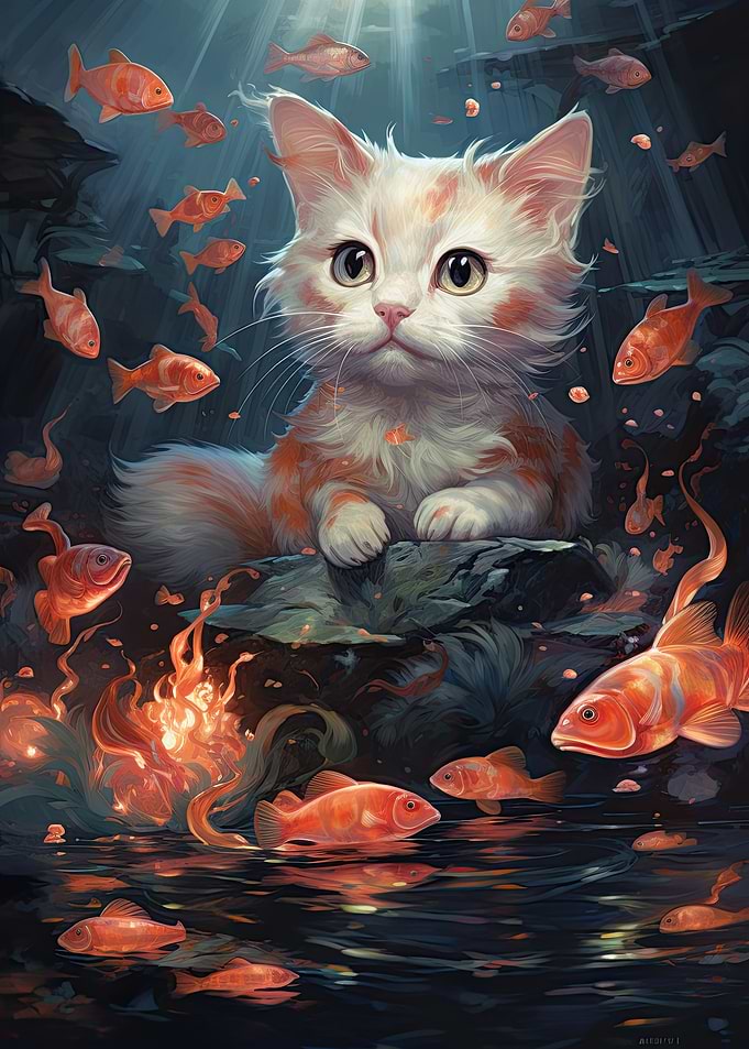 Becoming koi kitten