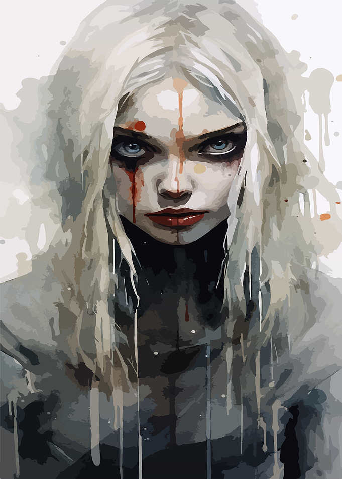 Vampire Watercolor Art