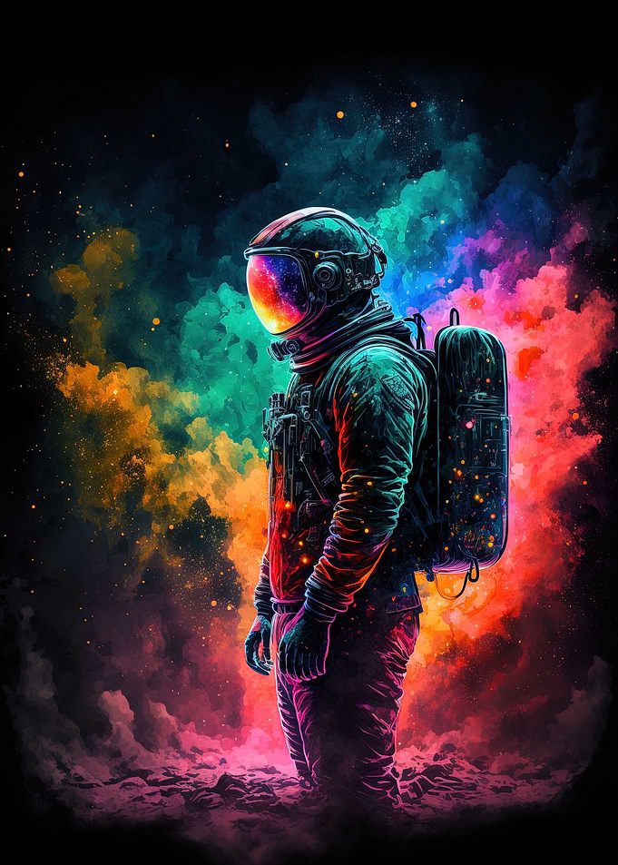 neon astronaut