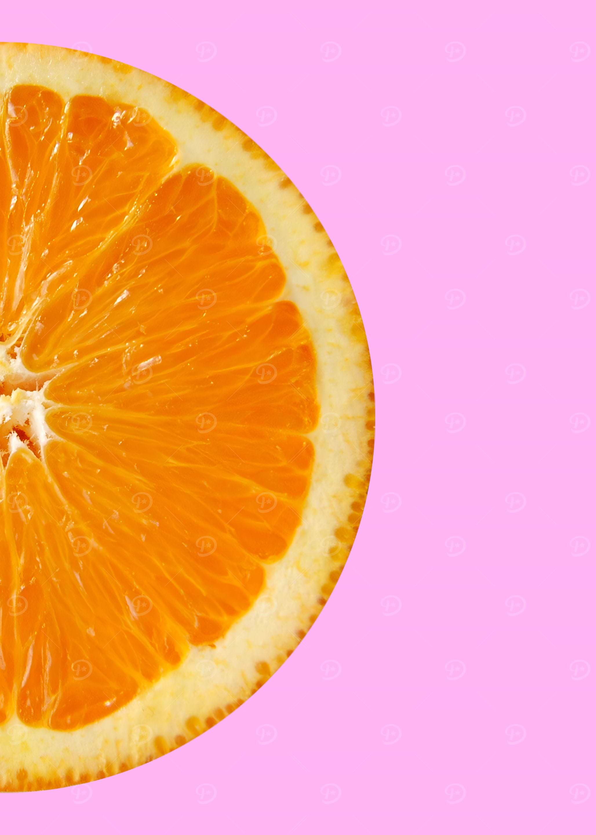 pink orange in half
