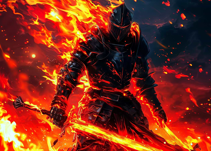 Fire Knight Paladin Hero