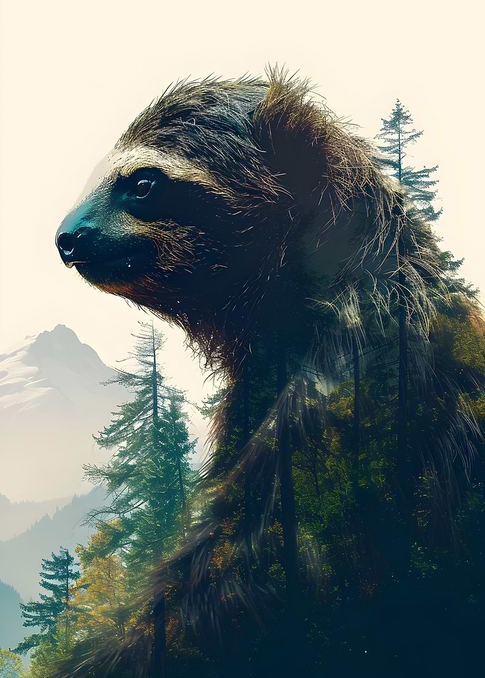 Sloth Double Exposure