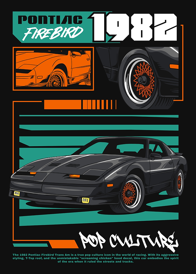 Retro Trans Am Muscle Car