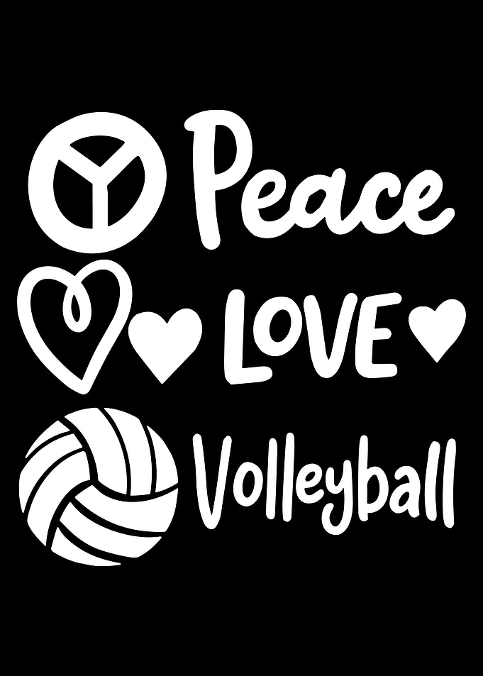 Peace Love Volleyball Art