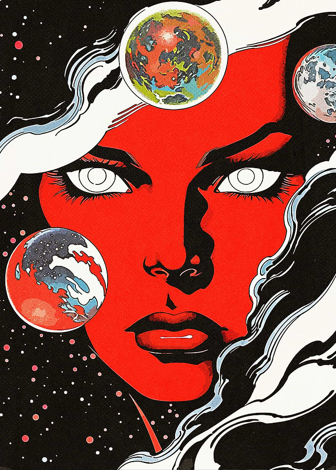 Red Face in Galaxy