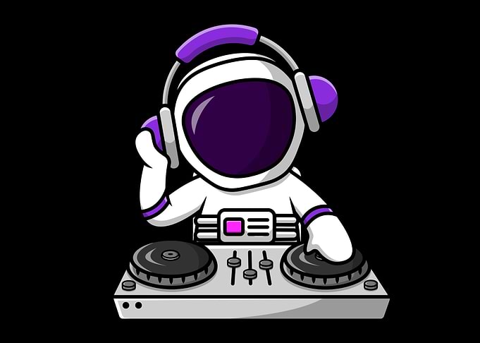Funny Dj Astronaut