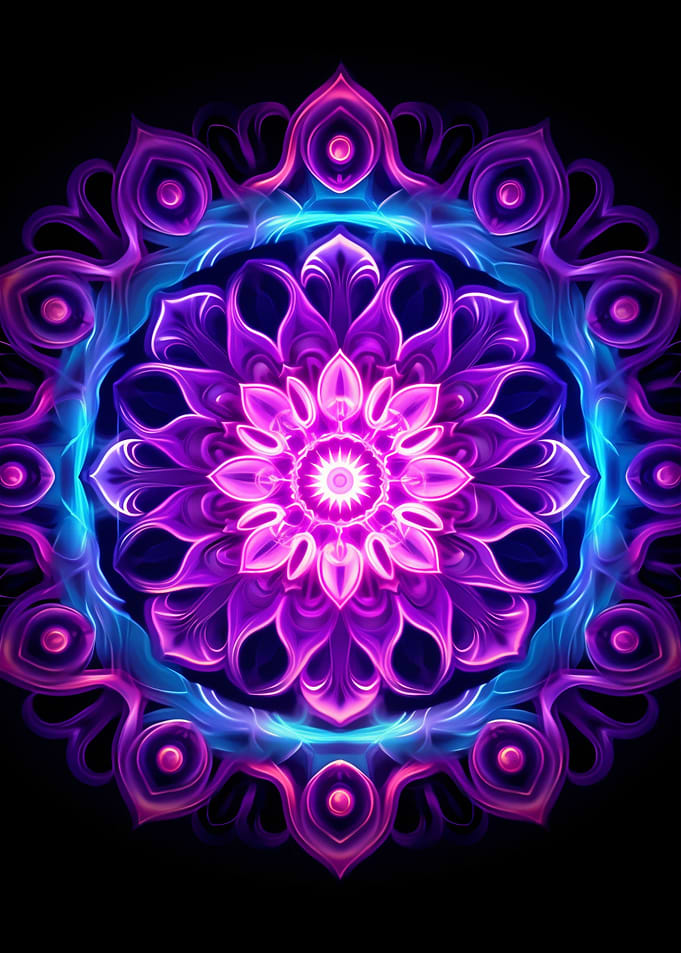 Neon Purple Mandala