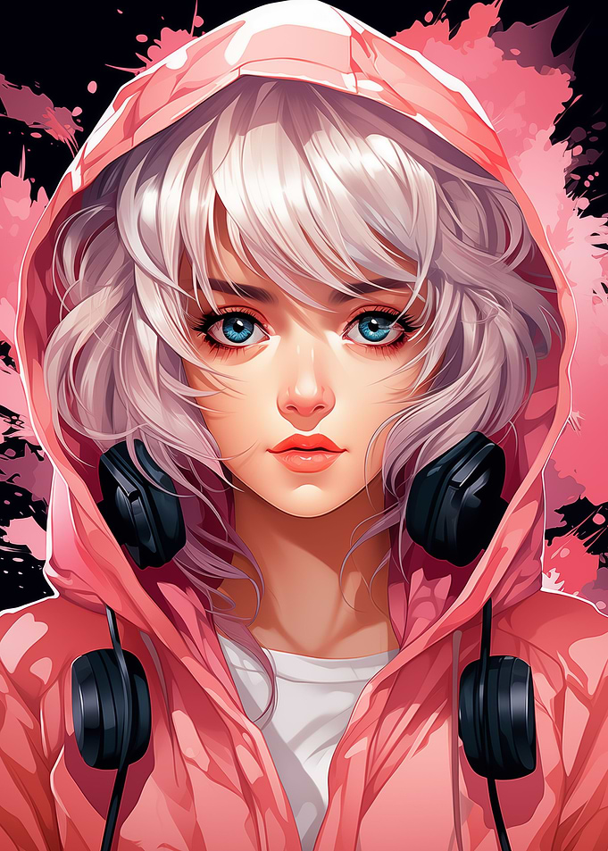 Anime girl hoodie