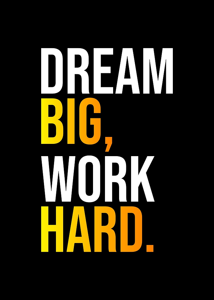 Dream Big Work Hard