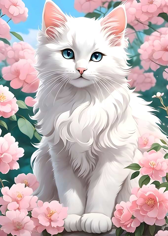 white cat