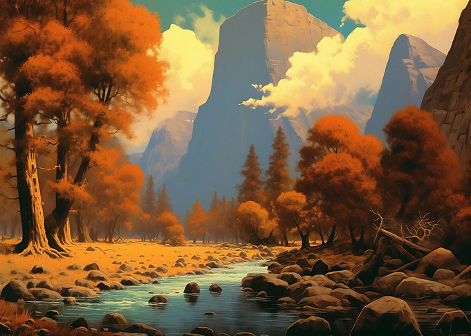Golden Autumn Yosemite USA