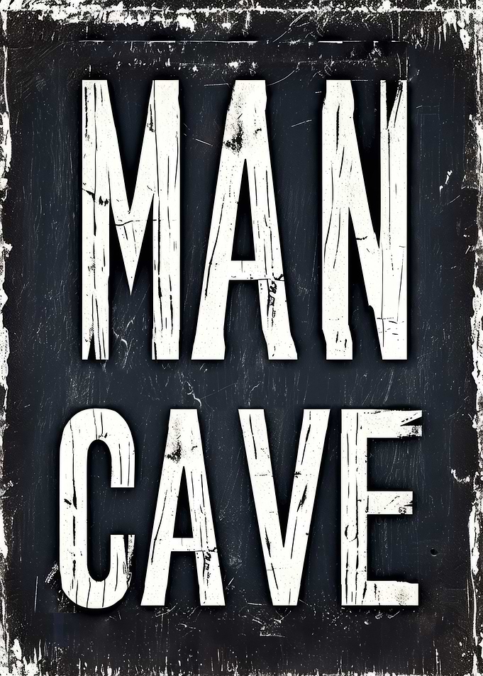 MAN CAVE Chalkboard Sign