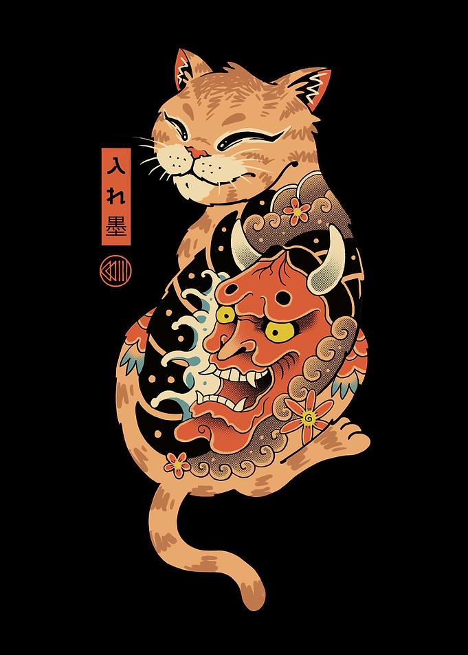Oni Cat Irezumi