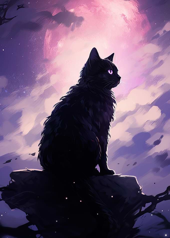 Cat Cherry Blossoms