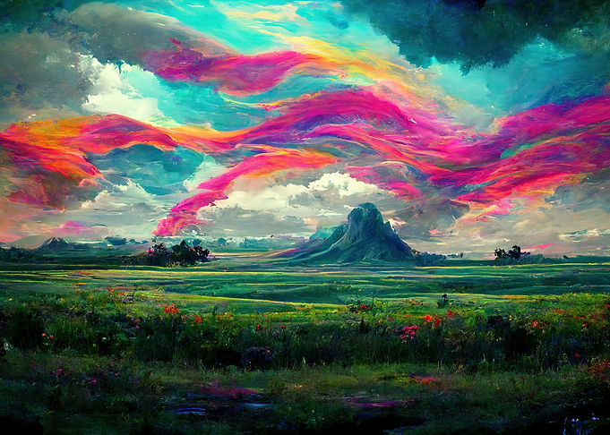 Rainbow sky