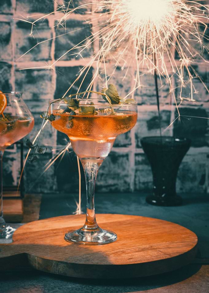 Drink with sparkles