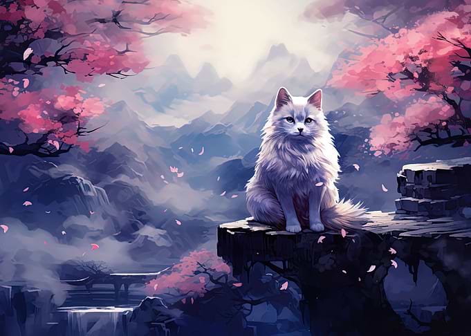 cherry blossom fox baby