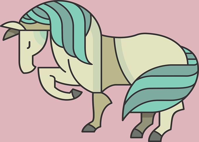 Comic equine horse