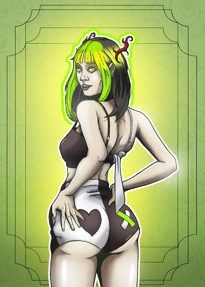 Green Goth Girl