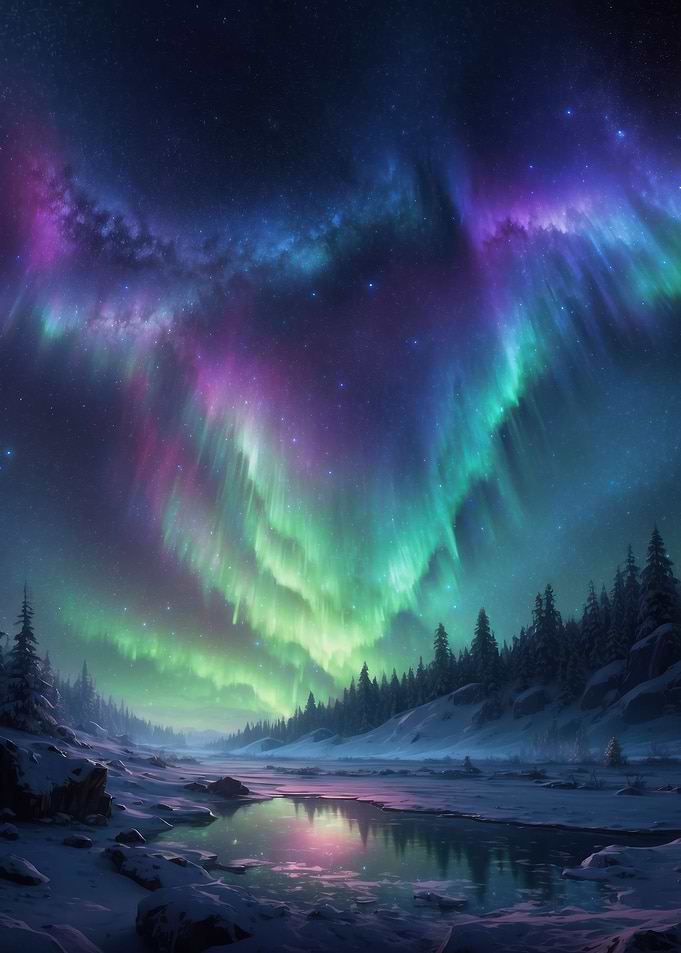 aurora mountains