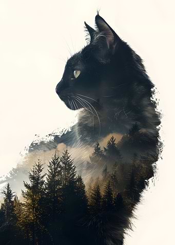 Cat Double Exposure