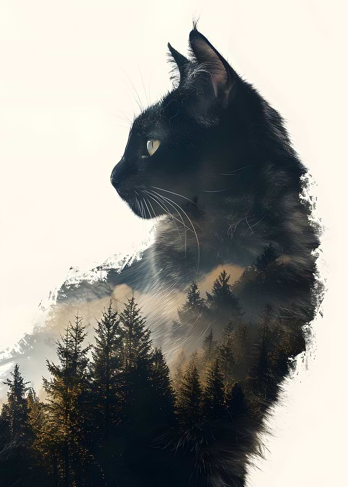 Cat Double Exposure