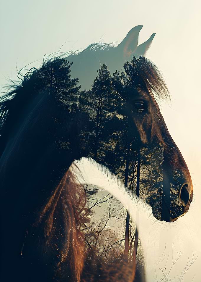 Horse Double Exposure