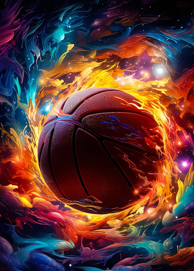 basketball sport neon