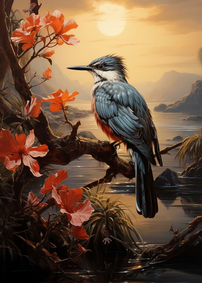 Sakura and bird