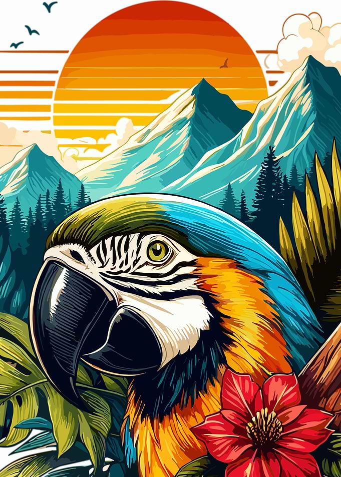 Macaw Sunset Summer