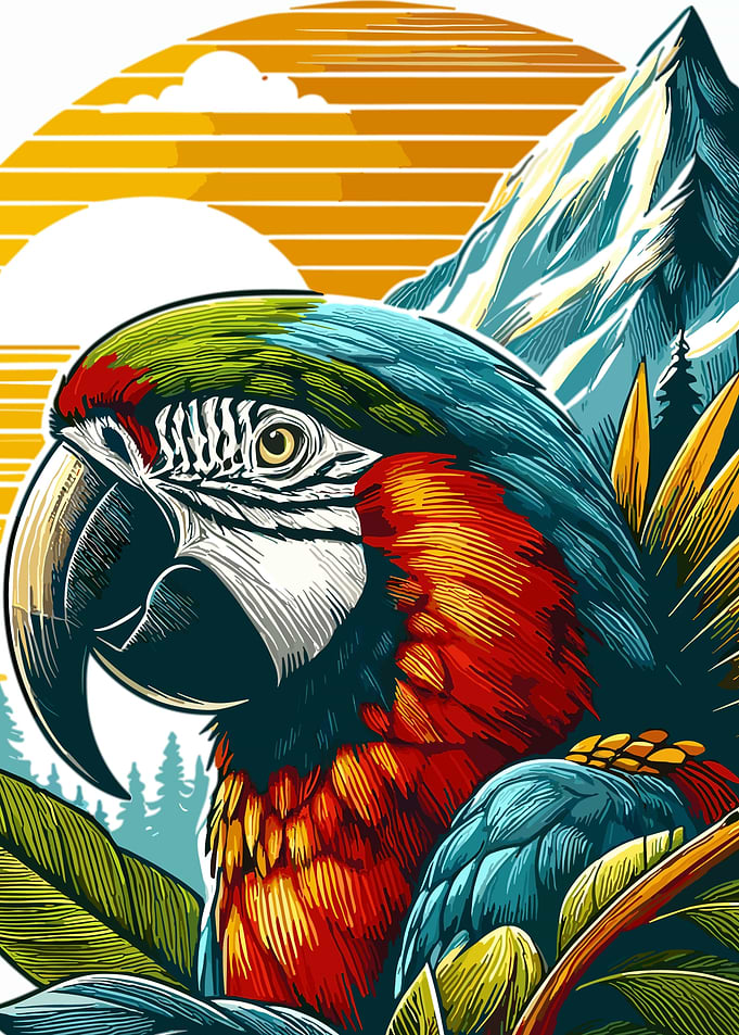 Macaw Sunset Summer