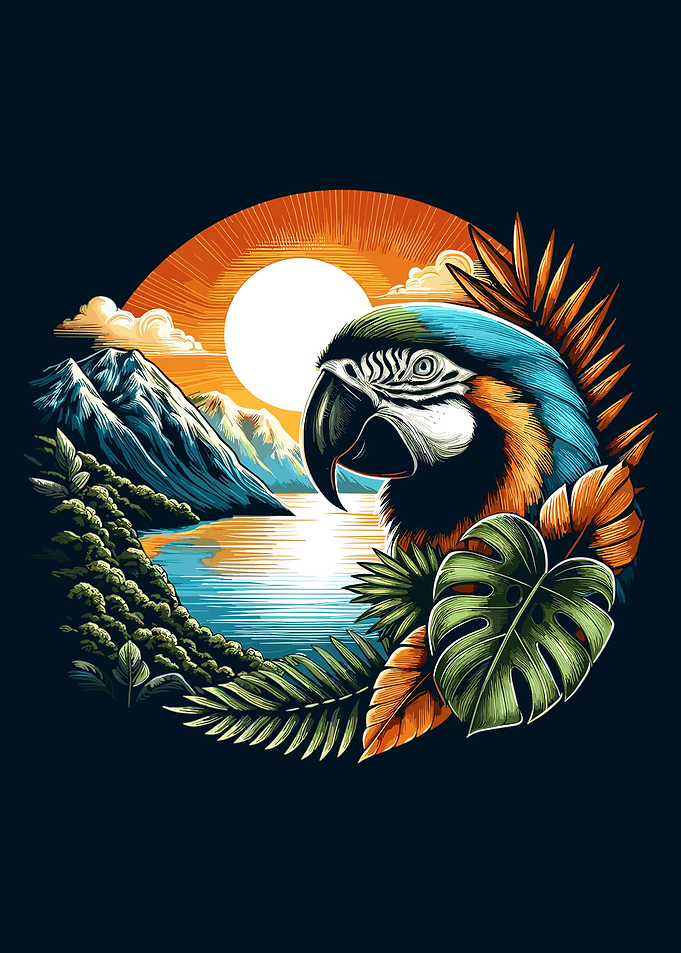 Macaw Sunset Summer