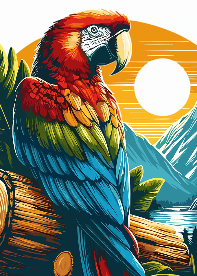 Macaw Sunset Summer