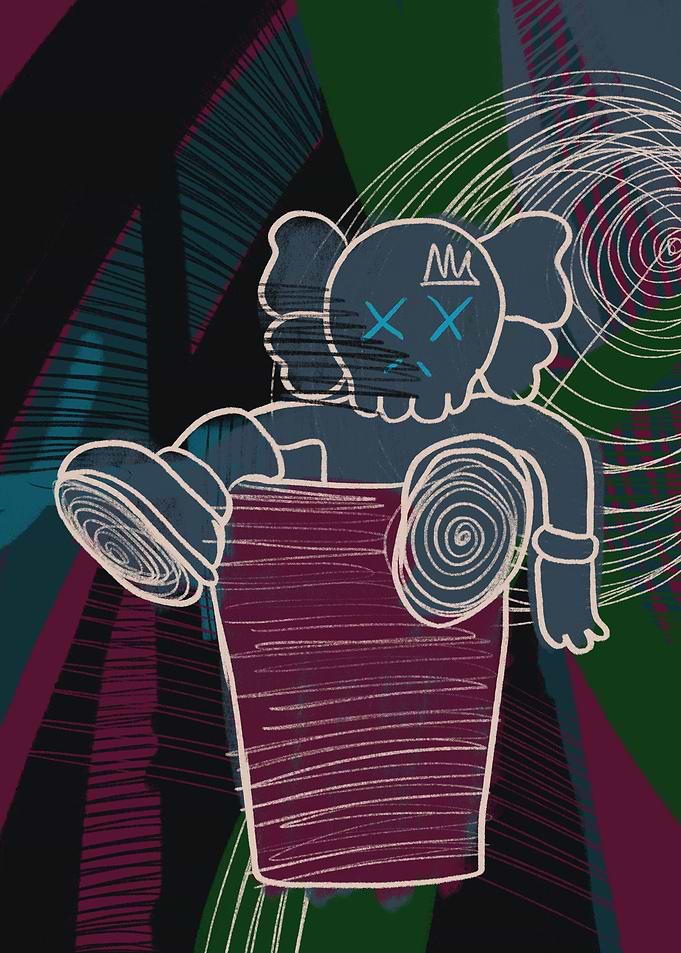 Kaws Dolls unique abstrac