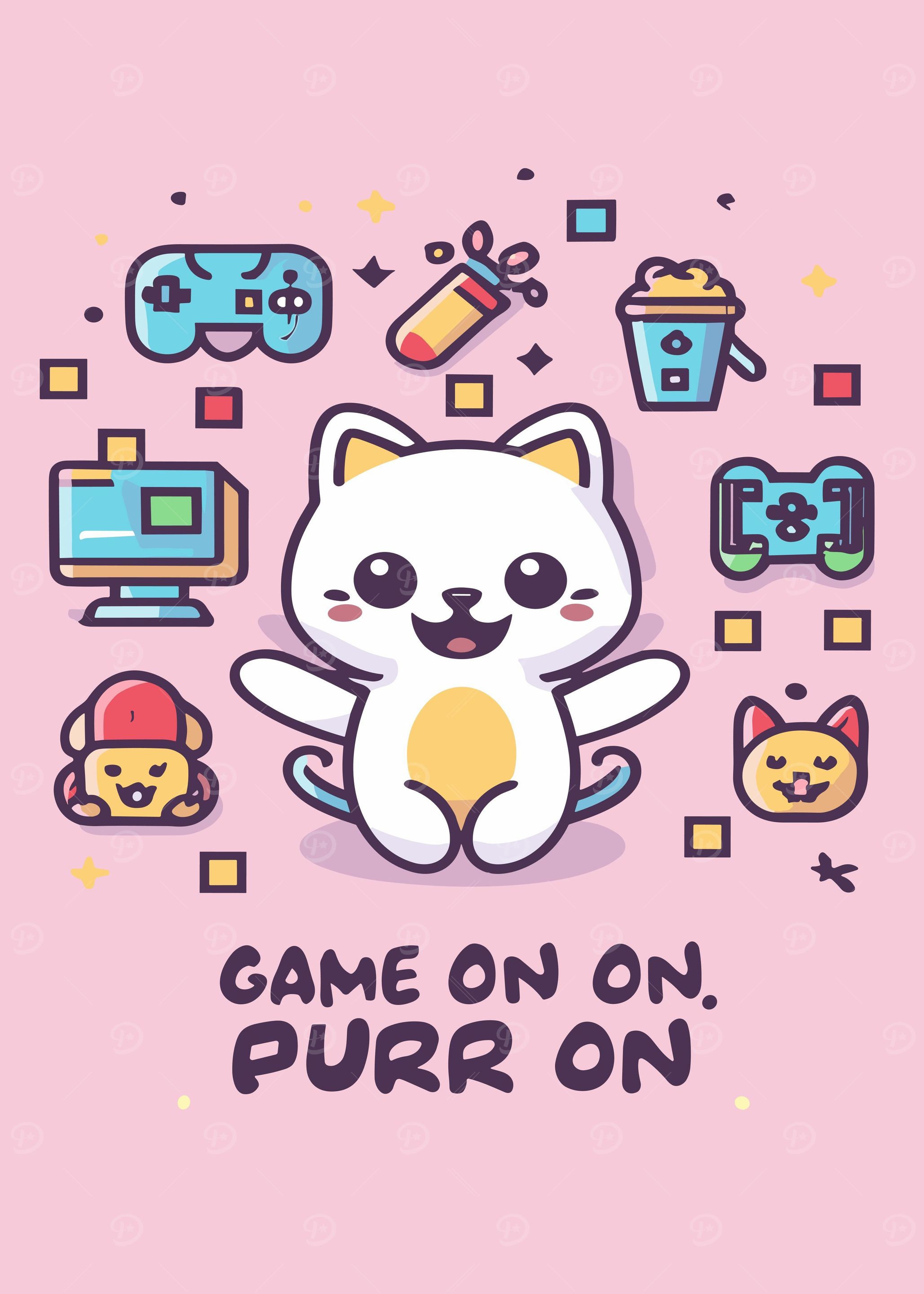 Gaming Cat Game On Purr On